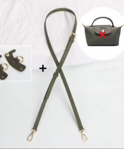 Sangle d’épaule universelle pour sac Longchamp – Kit 3 pièces "Vert kaki"