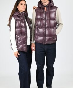 Doudoune sans manches à capuche Cesar mixte bordeaux