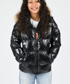 Doudoune brillante Little Olga Bright noir