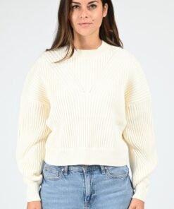 Pull côtelé Tabita crème