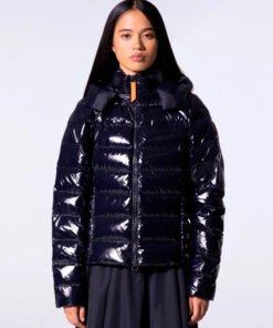 Doudoune courte ajustée matelassée France Bright Dark Night